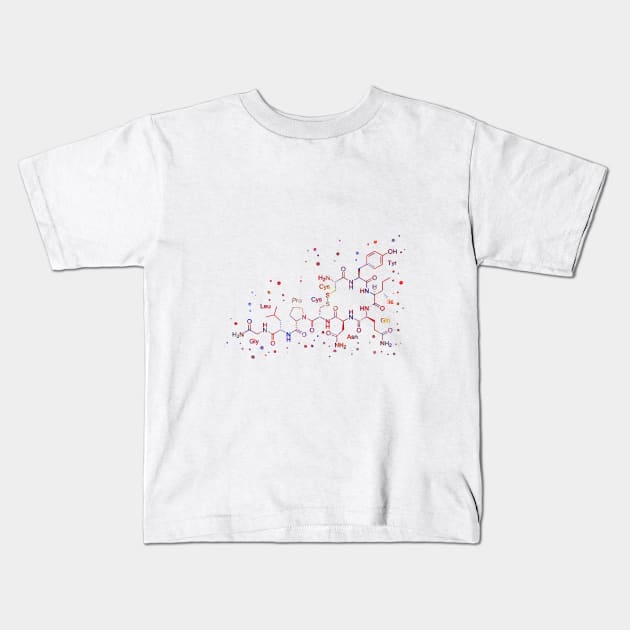 Oxytocin molecule Kids T-Shirt by RosaliArt